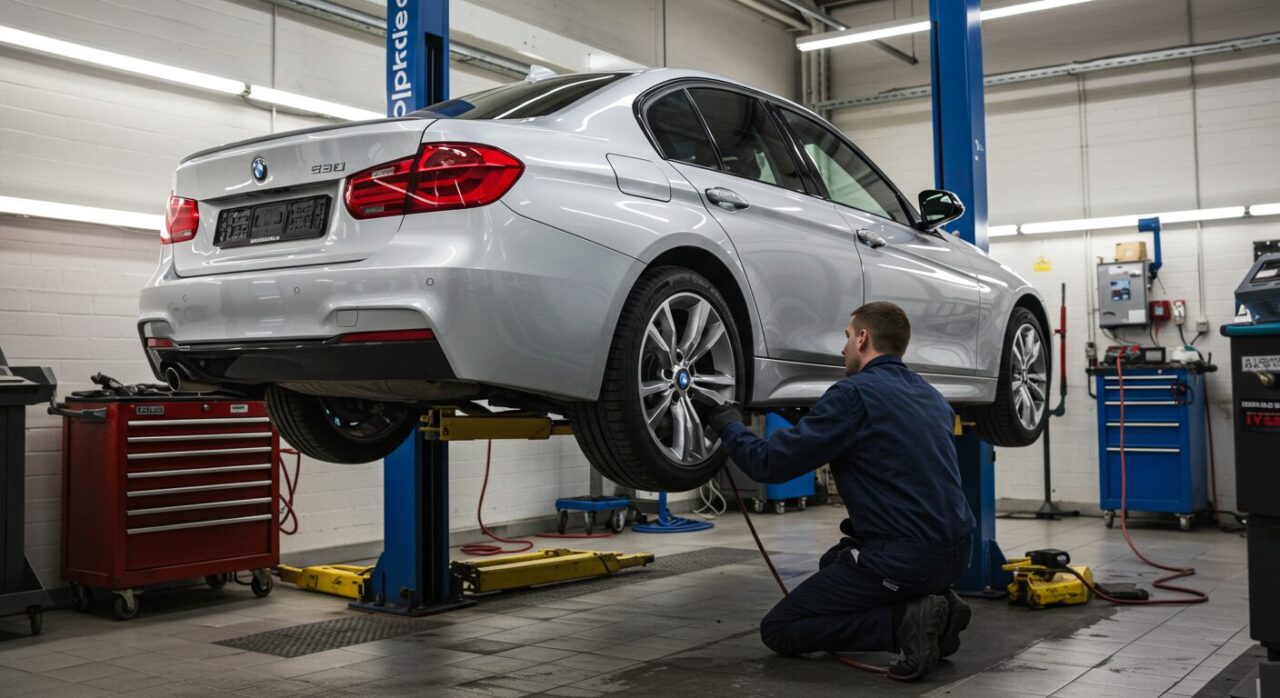 BMWを念入りにメンテナンス